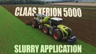 2 CLAAS XERION 5000 & KAWECO Slurry Application