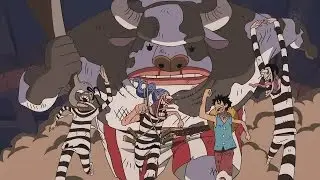 Luffy, Buggy, Bentham e Galdino vs Minotauro - (Legendado/Subtitled)