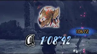 MHR Sunbreak - Flaming Espinas Greatsword Solo [1'08