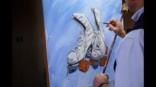CRISTINA’S ROLLER SKATES - Still life painting - oil on canvas / Natura Morta - olio su tela