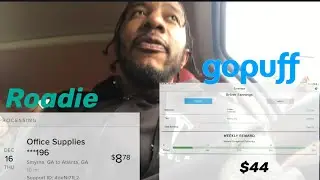 DAY 2 - GoPuff Is GREAT? (big TIPS 🤑) w/ Roadie - $50 a day challenge COMPLETE IN 4 hours per usual