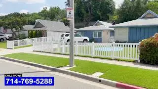 White Picket Vinyl Fence Installation In Orange County CA