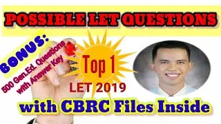 Actual LET Board Exam Questions with Answer Keys