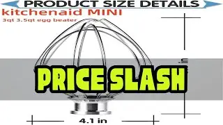 6-Wire Whip Attachment MINI egg beat for KitchenAid 3.5 Qt Tilt-Head KSM3311 KSM3316, Heavy Duty,fi