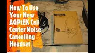 How to use AGPtEK Hands-Free Call Center Noise Cancelling Corded Headset with 4-Pin RJ9  (Review)