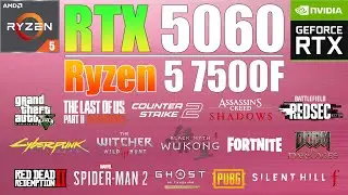 Ryzen 5 7500F + RTX 5060 : Smart Budget PC Build? 15 Games Tested