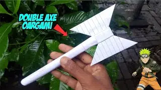 How to Make Double Sided Axe 🪓- डबल साईड पेपर कुणाई ऑर्गमी कैसे बनाये| Croft Video 