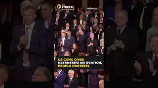 Watch | Netanyahu gets ovation inside US Congress, protestors burn effigies
