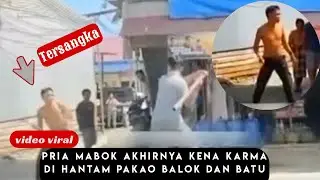 Preman sok jago kena karma,di hantam pakai balok dan batu