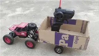 How To Make RC CAR Join Trolley | Parle-G Cardboard | simple life hack  