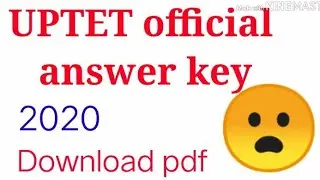 UPTET official Answer key 2020 l how to check uptet answer key