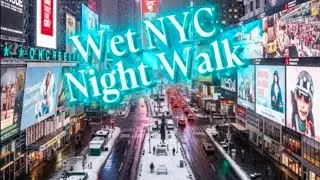 Wet NYC Night Walk | 6th Avenue to Times Square After Snow |Jan 19, 2026