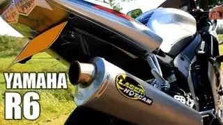 Yamaha YZF R6 | Laser Hotcam exhaust | Sound check (engine sound only)