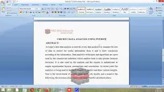 Cricket Data Analysis Using python - PYTHON IEEE PROJECTS 2020