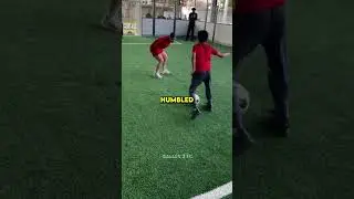 9 year old kid takes on against pro women football player