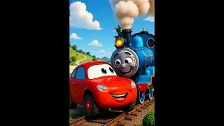 Car vs Train! The Great Track Race | Cute 3D Animation for Kids