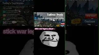 stick war legacy player be like : ☠️ [ zombie mode ] #stickwarlegacy #shorts