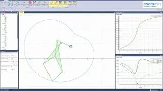 Siebengelenk Simulation in der Kinematik Software ASOMmini