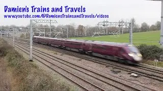EMR Class 810 Aurora No. 810006 & No. 810012 pass Harrowden Junction, The Slips, 12th December 2025