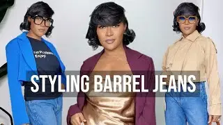 Easy Outfit Ideas | How To Style Barrel Jeans | Shop Your Closet + Style Tips