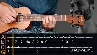Can You Feel My Heart (GIGACHAD MEME) - Fingerstyle no uKulele