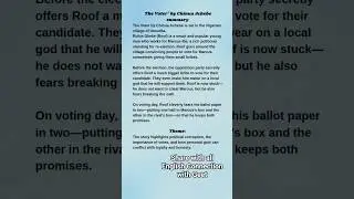 The Voter Summary | 2nd PUC English | Easy Notes for Exam Preparation & Quick Revision #shorts #yt
