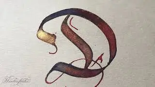Gothic Calligraphy 'D' Using Our D Leonardt Poster Nib
