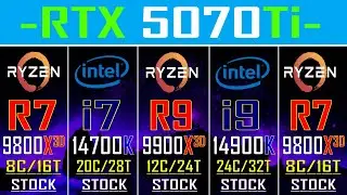 RYZEN 7 7800X3D vs INTEL i7 14700K vs RYZEN 9 9900X3D vs INTEL i9 14900K vs RYZEN 7 9800X3D |||