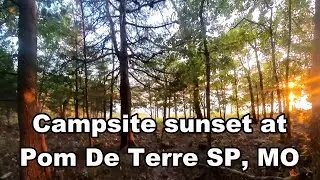 old man camping sunset 4K 360