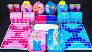 Pink and Blue DISNEY ELSA Slime 🎀❄ 91 Mins Clear Slime Mixing Glitter & Clays & Piping Bags