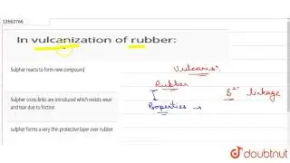 In vulcanization of rubber: