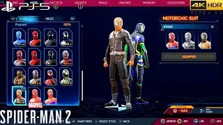 Marvel's Spider-Man 2 All New Suits & Styles Showcase 4K60FPS
