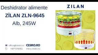 Cesiro.RO - Deshidrator alimente, ZILAN ZLN9645, 245W, Alb