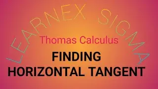 Tangent Line to the curve ||Calculus|| Learnex Sigma