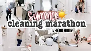 EXTREME SUMMER CLEAN WITH ME | ONE HOUR REALISTIC CLEANING MARATHON