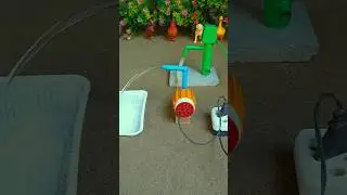 Mini hand pump project water with supply motor drinks Rhino duck farm #handpump #shorts #457