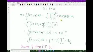 Multi variable calculus : - ( Double Integral; Mass and centre of mass; Solving problem ) - 45.