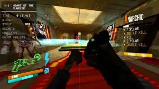 Ultrakill | 1-1: Heart of the Sunrise | Violent | Any% Speedrun | Main Exit | 16.781