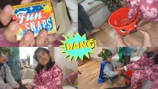 Fun Snaps and the HENRY HOOVER gang!  popping, cracking, vacuuming, loud clean up time!