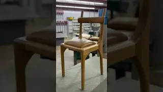 White Oak Dining Chairs with leather cushion #furnituredesign  #customfurniture #woodworking