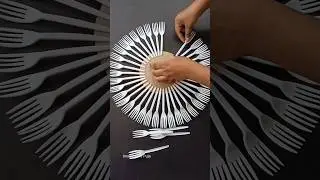 DIY Plastic Spoons Wall Hanging ✨#youtubeshorts #shorts #viralshort #diy #plasticspoon #craft