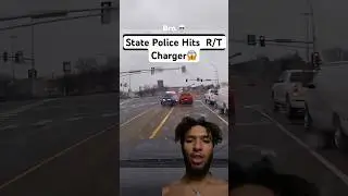 State Police Crashes Into R/T Charger😱🤦🏽&zwj;♂️ #dodge #dodgecharger #policepursuit #viral #crash