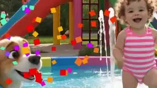 Cute Baby & Puppy Playtime at Home, Garden & Water Park Toddler and Dog Day Out | Home, Garden &run