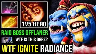 How to Offlane Ogre Magi 1v5 Ignite Radiance Burn Per Sec with Khanda Midas Multicast Dota 2