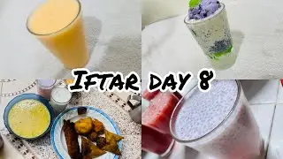 Iftar day 8 preparation 🌙 | falooda | muskmelon | agar | fried snack | kaztuber