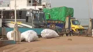 Bus & Track Load-Unload From Ferry Terminal || Ferry Ghat Crowd
