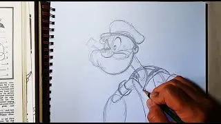 HOW TO DRAW POPEYE THE SAILOR.