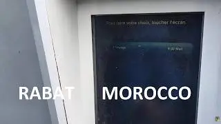 Rabat , buying a ticket for Tram  at the automatical machine. Morocco