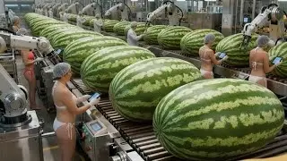 Inside a Modern Watermelon factory (full process)