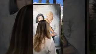 Portret familie dimensiuni mari www.pictat.ro Ulei pe panza, dimensiuni foarte mari